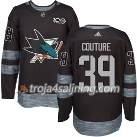 San Jose Sharks tröja Logan Couture 39 1917-2017 100th Anniversary Adidas Svart Authentic - NHL Tröjor Herr